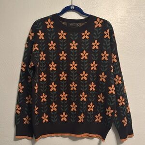 ZESICA Women's Large Knitted Crewneck Sweater